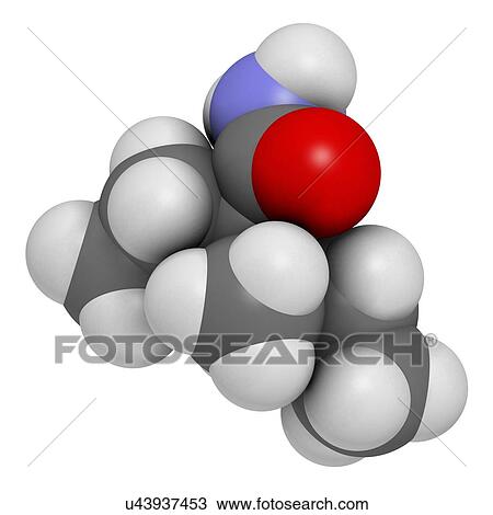 Drawing - Valnoctamide sedative drug molecule. Fotosearch