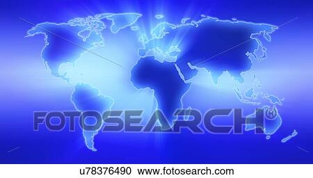 Clipart - World map illustration. Fotosearch