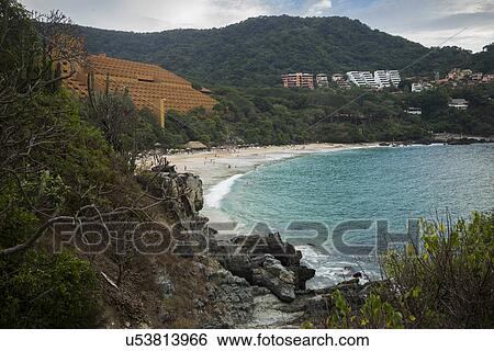 High angle view of beach, Ixtapa, Guerrero, Mexico View Large Photo Image Stock Photograph - High angle view of beach, Ixtapa, Guerrero, Mexico. Fotosearch
