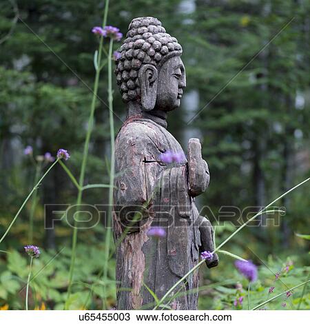Statue of Buddha in a garden, Lake Of The Woods, Ontario, Canada View Large Photo Image Stock Image - Statue of Buddha in a garden, Lake Of The Woods, Ontario, Canada. Fotosearch