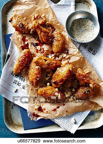 "Dakgangjeong, a korean fried chicken dish" View Large Photo Image Stock Photo - "Dakgangjeong, a korean fried chicken dish". Fotosearch