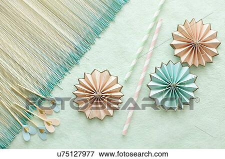 Decorations and straws View Large Photo Image Stock Photo - Decorations and straws. Fotosearch
