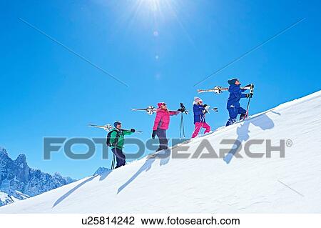 "Family on ski trip, Chamonix, France" View Large Photo Image Stock Image - "Family on ski trip, Chamonix, France". Fotosearch