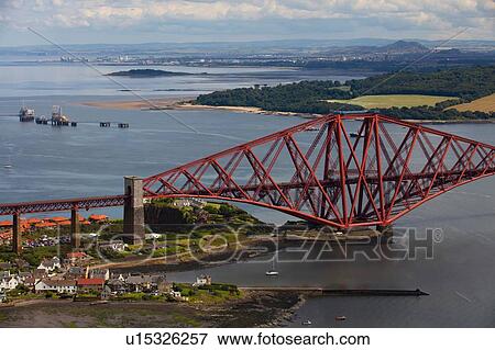 Stock Photo - "Forth Rail Bridge near Queensferry, Scotland, UK". Fotosearch