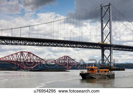 "Forth Road Bridge and the Forth Rail Bridge near Queensferry, Scotland, UK" View Large Photo Image Stock Photography - "Forth Road Bridge and the Forth Rail Bridge near Queensferry, Scotland, UK". Fotosearch