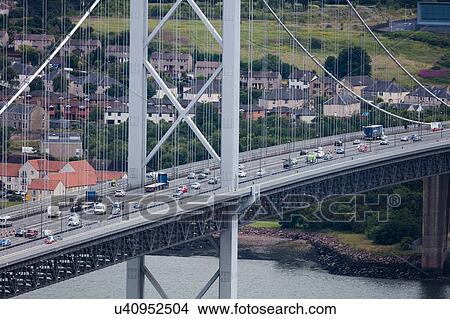 "Forth Road Bridge near Queensferry, Scotland, UK" View Large Photo Image Picture - "Forth Road Bridge near Queensferry, Scotland, UK". Fotosearch