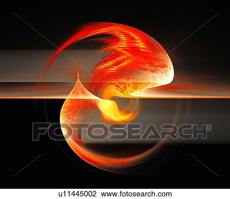 Stock Image - Fractal flames. Image courtesy of Stanley Weddington. Fotosearch