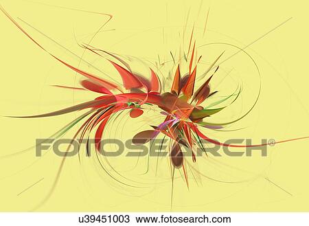 Stock Image - Fractal flames. Image courtesy of Stanley Weddington. Fotosearch