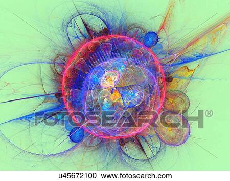 Stock Image - Fractal flames. Image courtesy of Stanley Weddington. Fotosearch