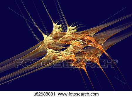 Stock Image - Fractal flames. Image courtesy of Stanley Weddington. Fotosearch