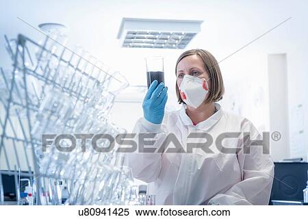 Stock Photography - Graphene sample quality control in graphene processing factory. Fotosearch
