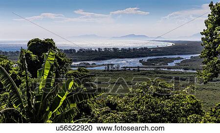 Stock Image - "High angle view of Marambaia, Rio De Janerio, Brazil". Fotosearch