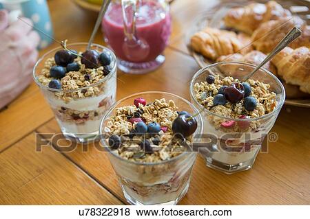 "Home-made breakfast granola, close-up" View Large Photo Image Stock Photo - "Home-made breakfast granola, close-up". Fotosearch