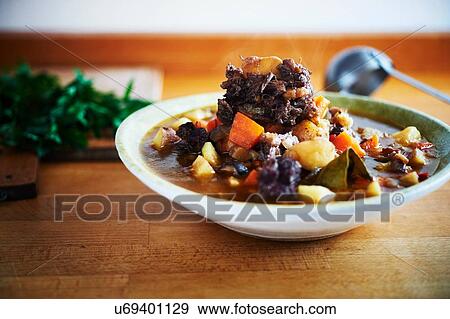 Stock Photo - "Oxtail stew, close-up". Fotosearch