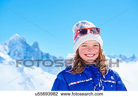 "Portrait of girl in winter clothing, Chamonix, France" View Large Photo Image Stock Image - "Portrait of girl in winter clothing, Chamonix, France". Fotosearch