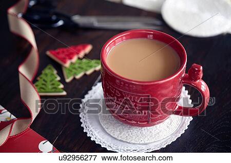 Tea and Christmas decor View Large Photo Image Stock Photo - Tea and Christmas decor. Fotosearch