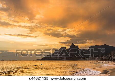 "View of Ipanema Beach and Padre Dois Irmaos against dramatic sky, Rio De Janerio, Brazil" View Large Photo Image Stock Photography - "View of Ipanema Beach and Padre Dois Irmaos against dramatic sky, Rio De Janerio, Brazil". Fotosearch