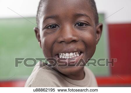 Stock Photography - African boy smiling. Fotosearch