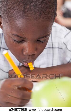 black boy writing View Large Photo Image Stock Photograph - black boy writing. Fotosearch