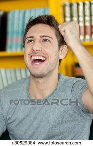 Picture - Boy celebrating. Fotosearch