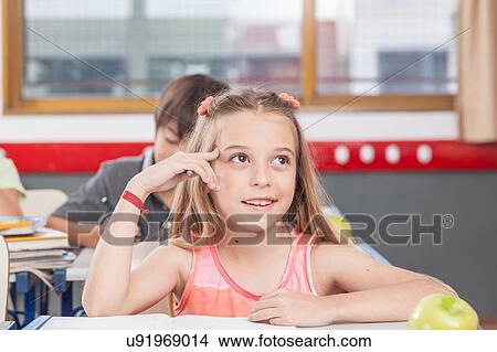 concentrated girl View Large Photo Image Picture - concentrated girl. Fotosearch
