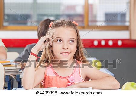 concentrated girl View Large Photo Image Stock Photo - concentrated girl. Fotosearch