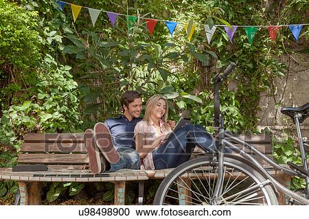 Couple enjoy the nature View Large Photo Image Stock Image - Couple enjoy the nature. Fotosearch