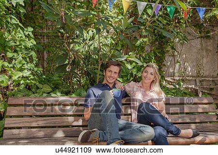 Stock Photo - Couple enjoy the nature. Fotosearch