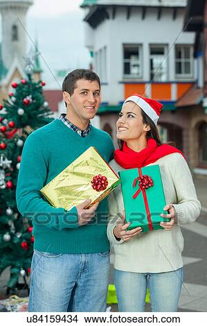 couple in christmas View Large Photo Image Picture - couple in christmas. Fotosearch