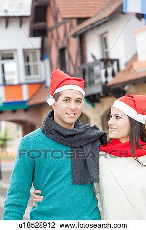 Stock Image - couple in christmas. Fotosearch