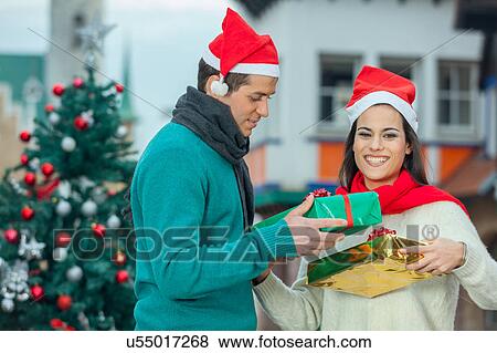 couple in christmas View Large Photo Image Stock Photo - couple in christmas. Fotosearch