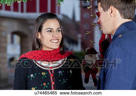 Stock Photography - couple in christmas. Fotosearch