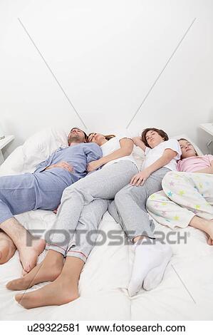 Stock Image - Family sleeping. Fotosearch