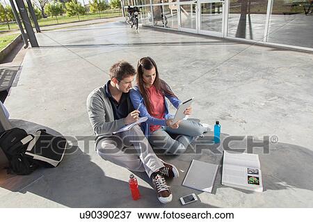 Friends studying View Large Photo Image Stock Photo - Friends studying. Fotosearch