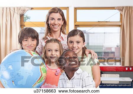 Stock Image - geography class. Fotosearch