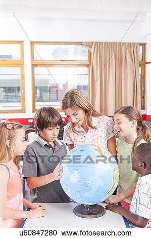 Stock Image - geography class. Fotosearch