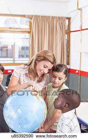Stock Image - geography class. Fotosearch
