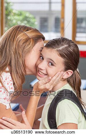 Girl arriving at school View Large Photo Image Stock Image - Girl arriving at school. Fotosearch