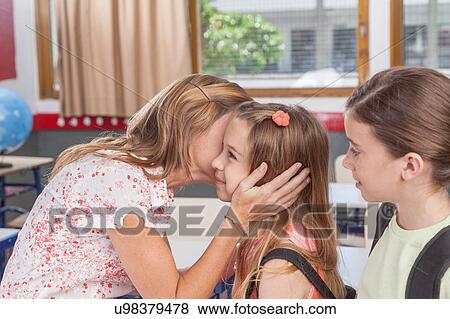 girl arriving at school View Large Photo Image Stock Photo - girl arriving at school. Fotosearch