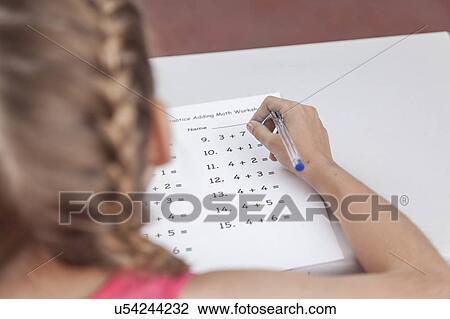 Girl doing the exam View Large Photo Image Stock Image - Girl doing the exam. Fotosearch