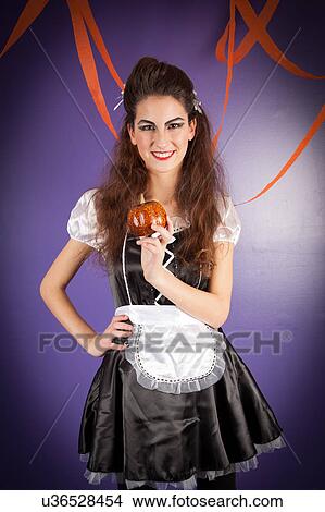 Picture - Girl dressed for halloween. Fotosearch