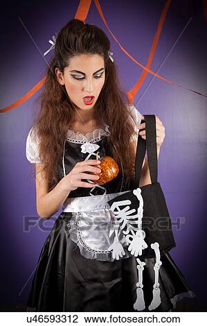 Girl dressed for halloween View Large Photo Image Stock Image - Girl dressed for halloween. Fotosearch