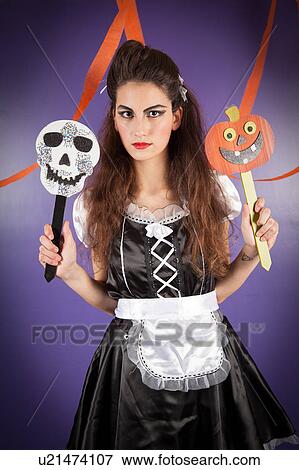 Girl dressed for halloween View Large Photo Image Stock Photo - Girl dressed for halloween. Fotosearch