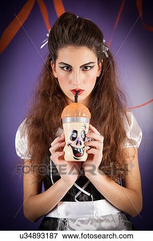 Girl dressed for halloween View Large Photo Image Stock Photo - Girl dressed for halloween. Fotosearch