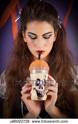 Girl dressed for halloween View Large Photo Image Stock Photo - Girl dressed for halloween. Fotosearch