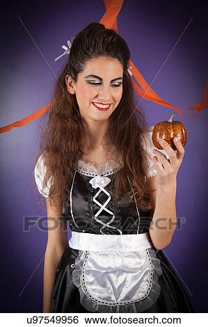 Girl dressed for halloween View Large Photo Image Stock Photograph - Girl dressed for halloween. Fotosearch