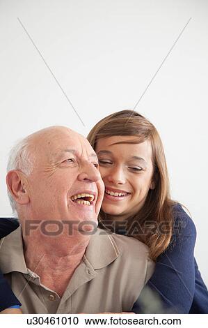 girl having fun with her grandfather View Large Photo Image Stock Image - girl having fun with her grandfather. Fotosearch
