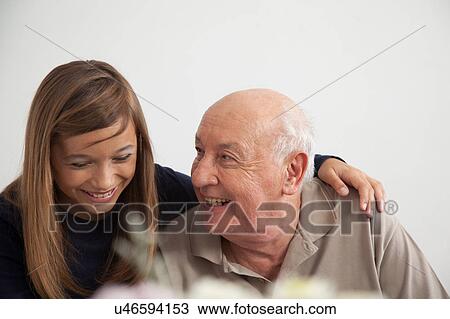 girl having fun with her grandfather View Large Photo Image Stock Image - girl having fun with her grandfather. Fotosearch