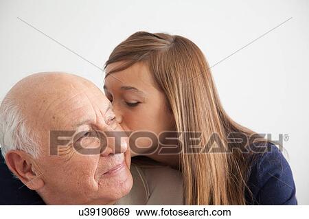 girl having fun with her grandfather View Large Photo Image Stock Photo - girl having fun with her grandfather. Fotosearch