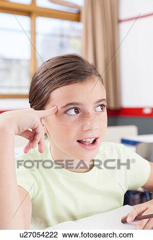 girl thinking View Large Photo Image Stock Image - girl thinking. Fotosearch